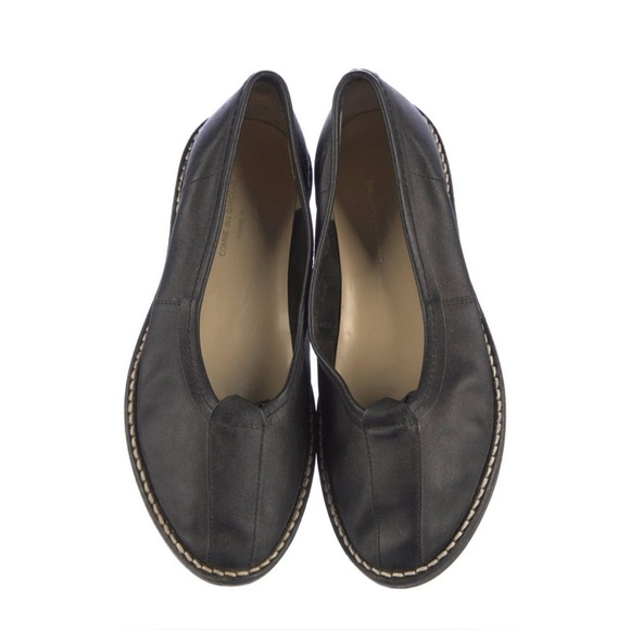 COMME DES GARCONS Homme Plus Leather Stitched Flats - Picture 2 of 13